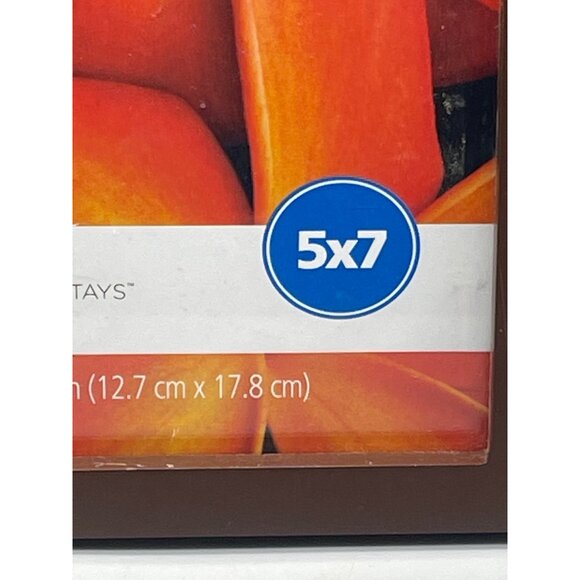 main stays Wood 5x7 picture frame dark brown new with damage & tags READ - Picture 5 of 10